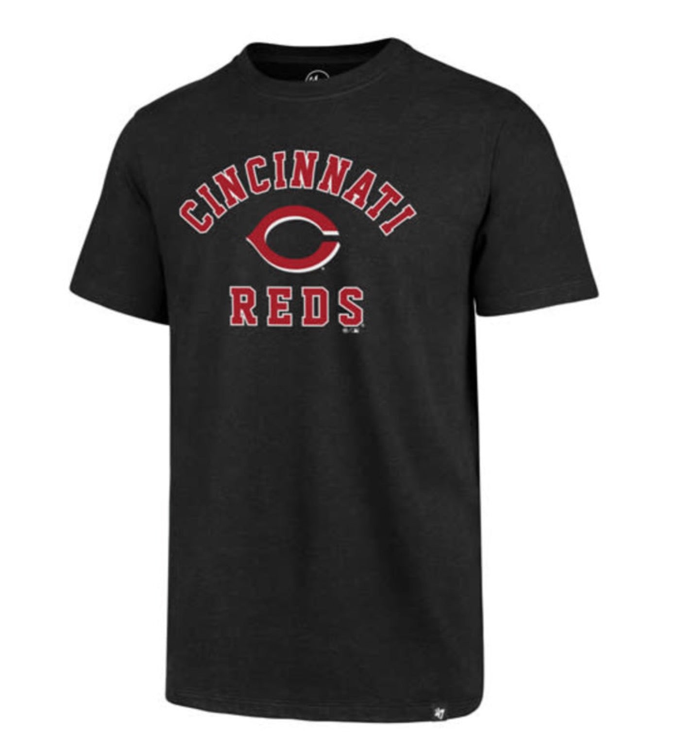Cincinnati Reds Jet Black Varsity Arch Club Tee