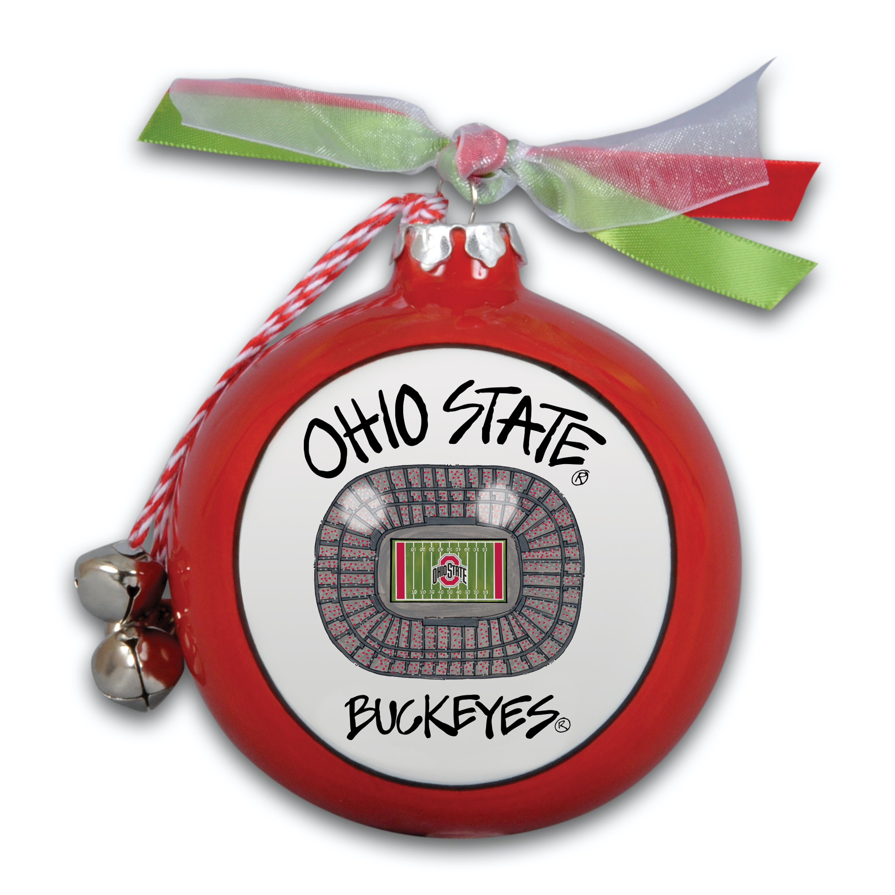 back OHIO STATE STADIUM ORNAMENT – 3.5" DIAMETER
