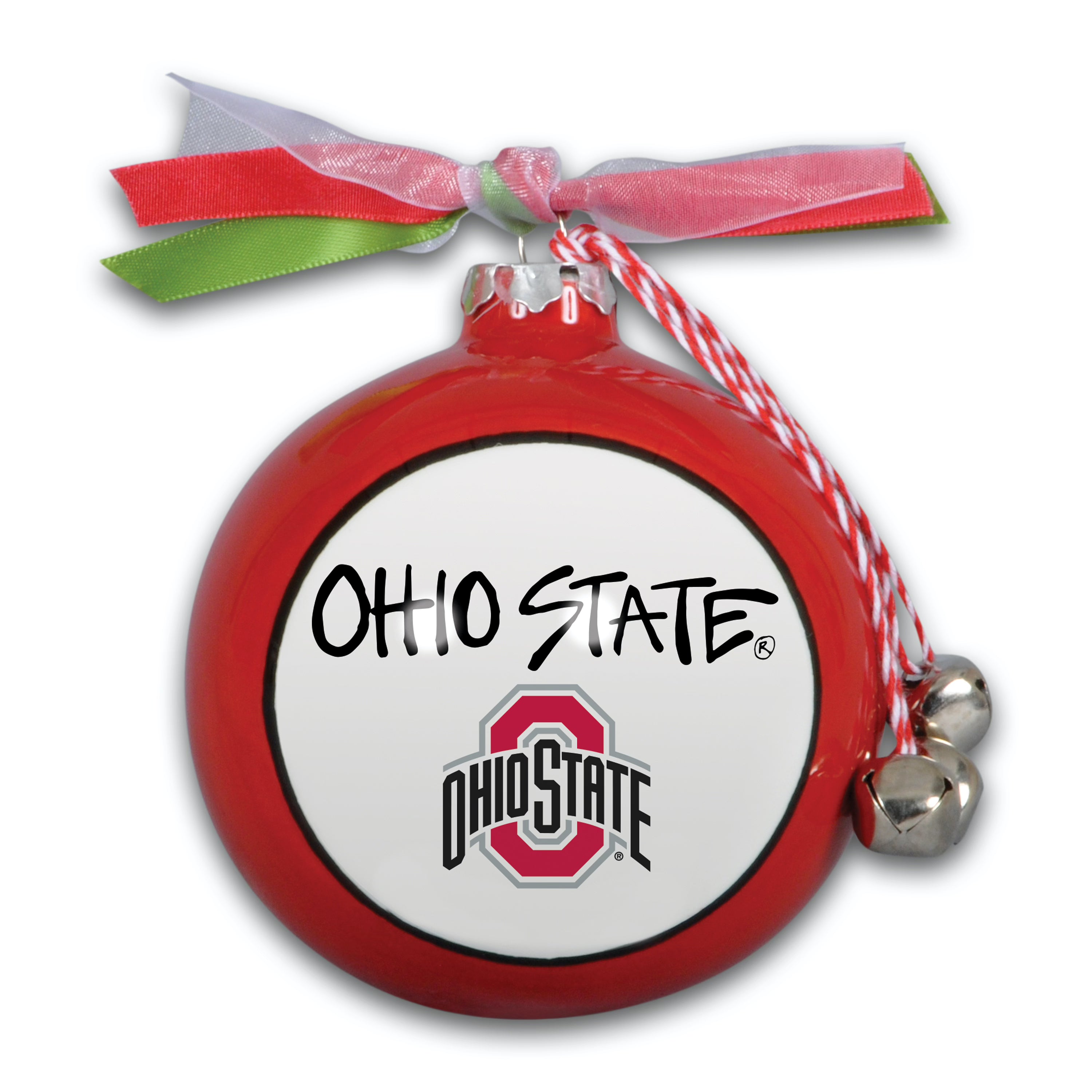 front OHIO STATE STADIUM ORNAMENT – 3.5" DIAMETER