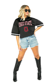 Side Ohio State Buckeyes "Game Face" Moderately Fitted Fashion Jersey 