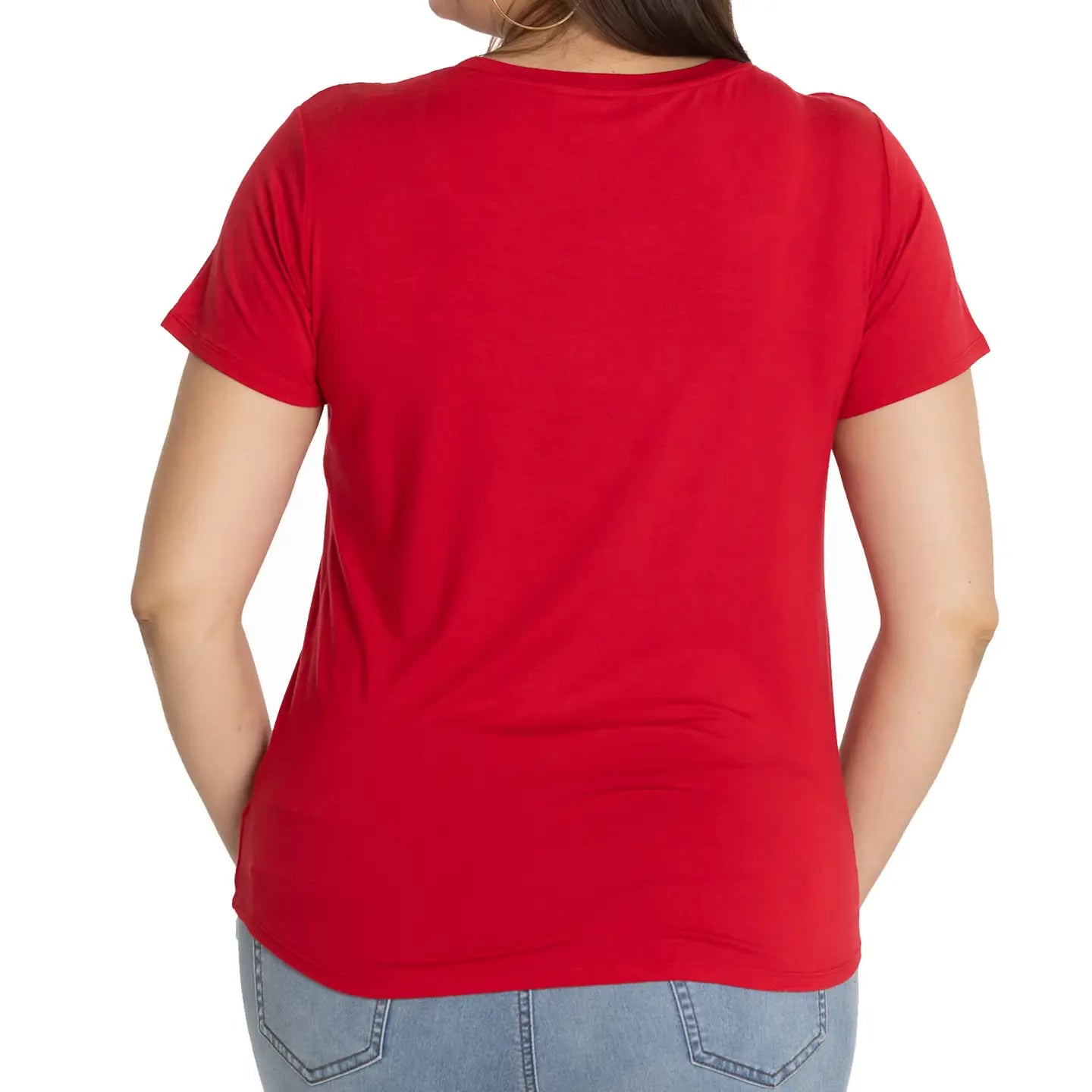 SCARLET SCOOP NECK TEE back
