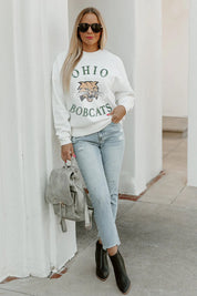 Drop shoulder Ohio University sweatshirt in premium fleece