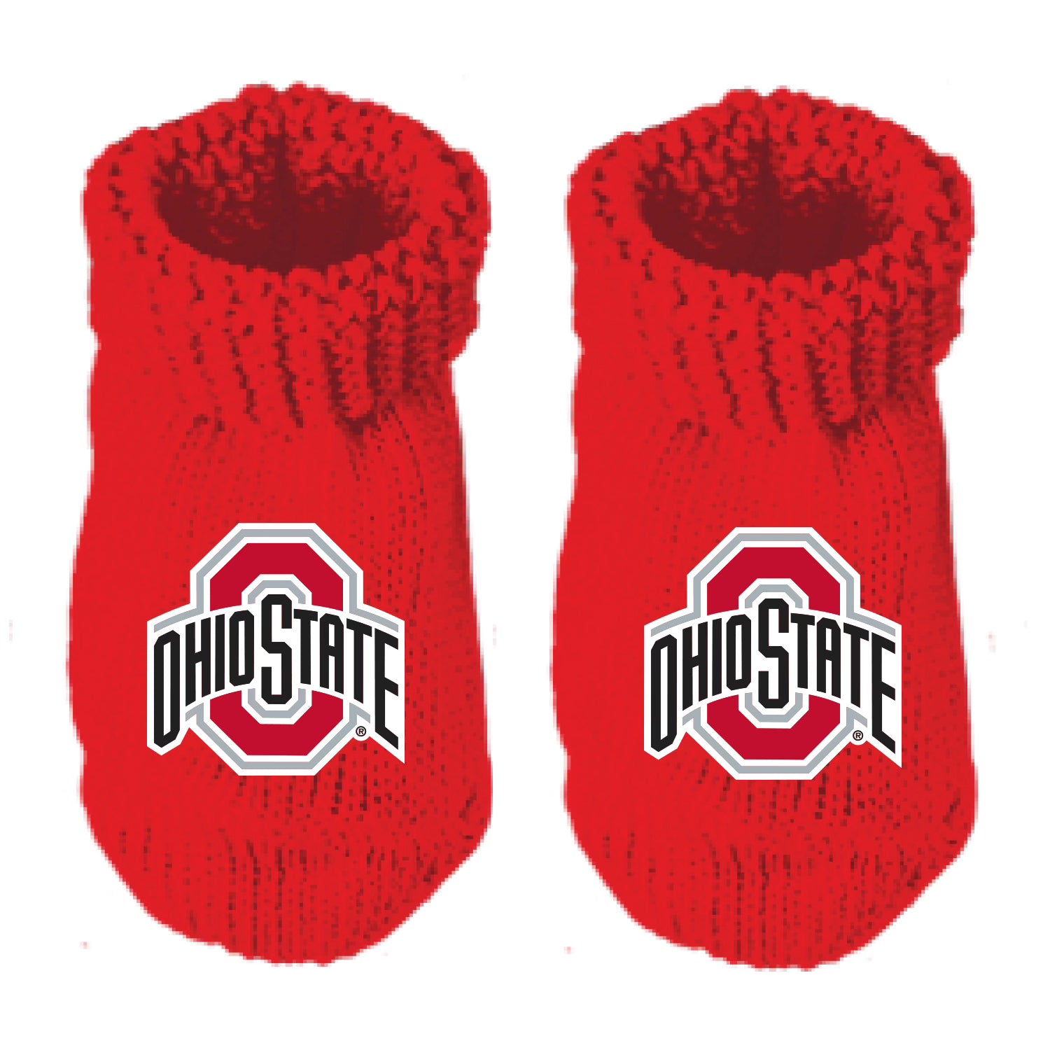 OSU Newborn Booties, red