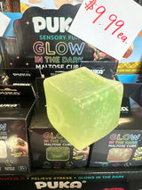 Glow-in-the-dark sensory maltose, cube squishy