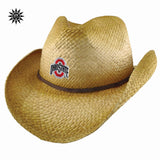 OHIO STATE WRANGLER – DISTRESSED RAFFIA COWBOY HAT