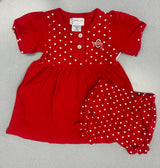OHIO STATE BUCKEYES INFANT HEART DRESS WITH BLOOMERS