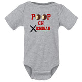 POOP ON MICHIGAN – BABY ONESIE (GREY)