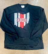 OSU FOOTBALL STRIPE OHIO LONG SLEEVE