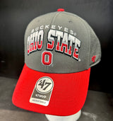 OHIO STATE BUCKEYES CHARCOAL SPLIT BLOCK '47 MVP HAT