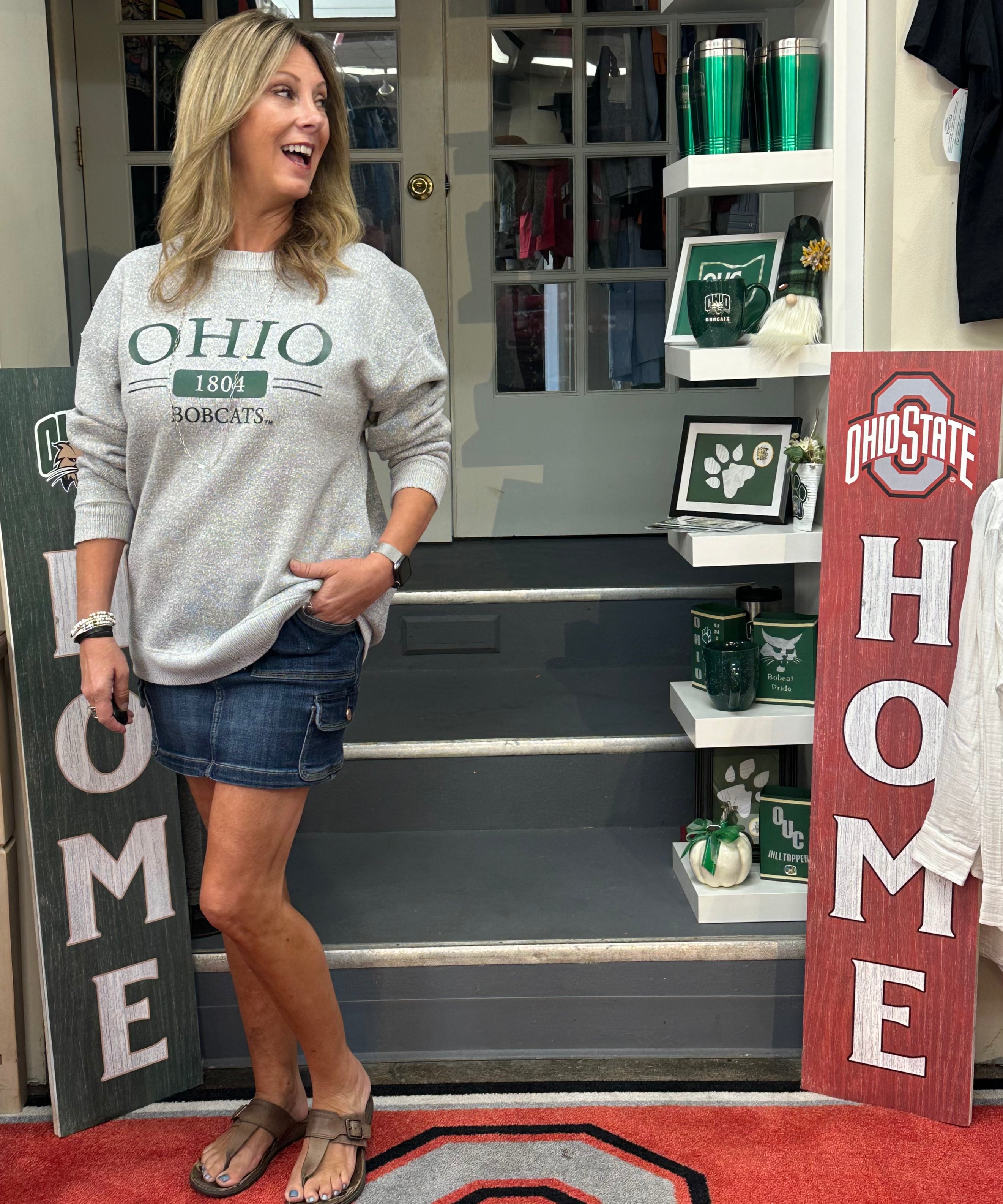 lynn wearing ohio university shirt