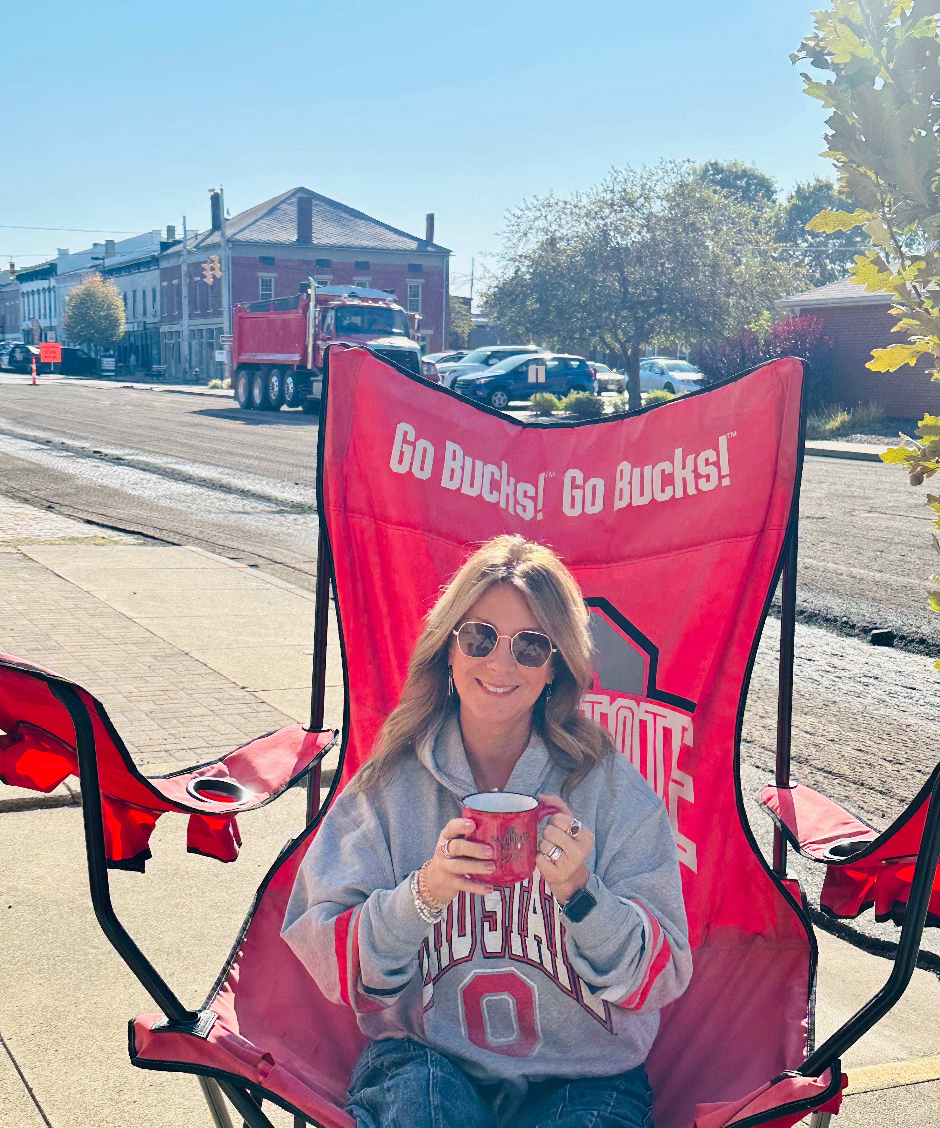 on the street, OHIO STATE BUCKEYES SLATE GREY UPLAND BENNETT HOOD