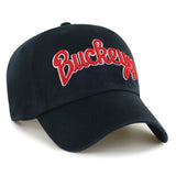 OHIO STATE BUCKEYES BLACK SCRIPT '47 CLEAN UP W/NL