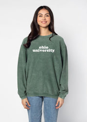 CORDED GREEN - OU - GREEN sweatshirt