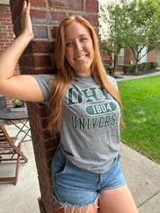 college girl wearing OHIO UNIVERSITY TRIUMPH-BLEND TEE