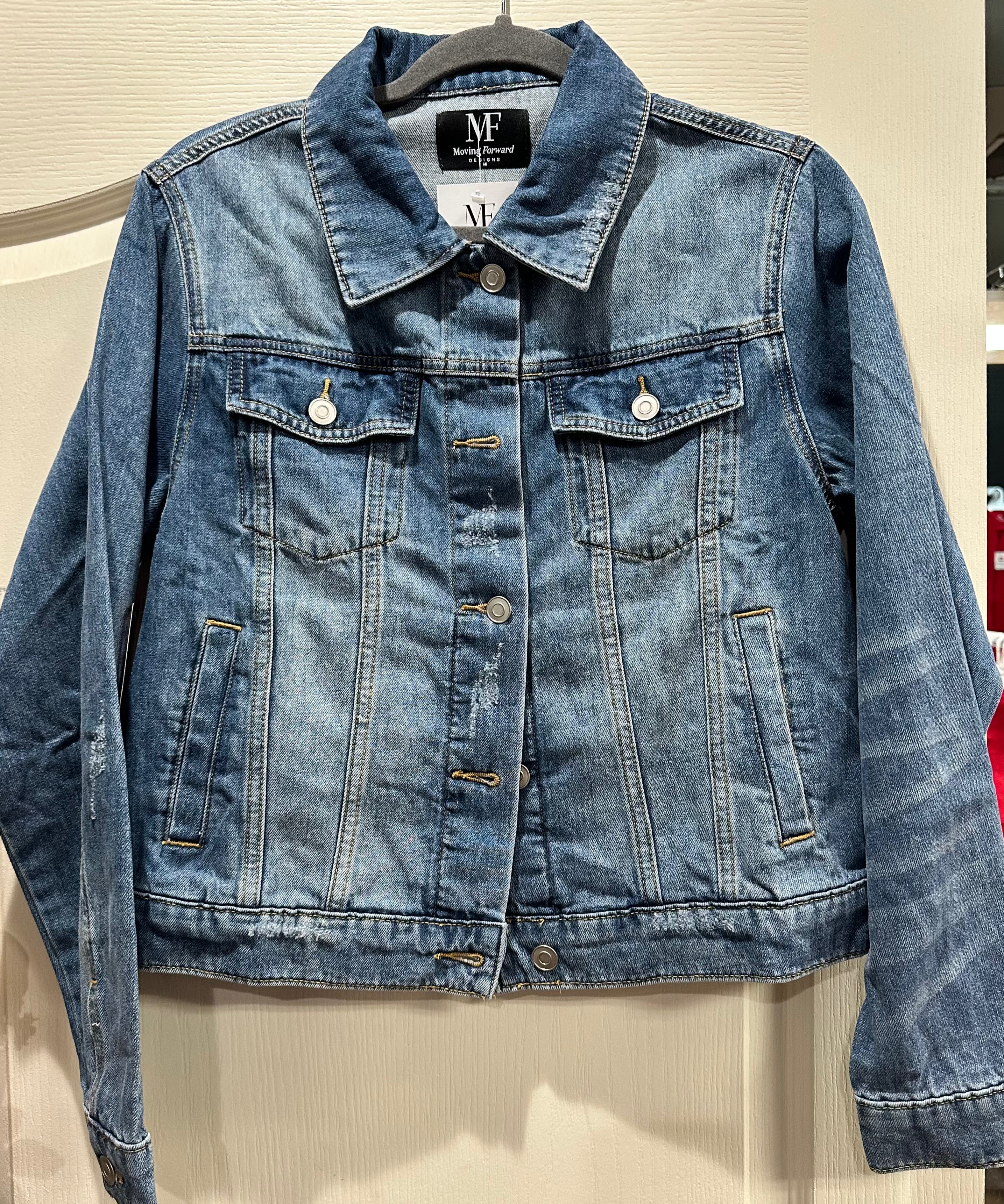 front of jean jacket ohio state university