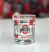 OHIO STATE BUCKEYES 12OZ QUILTED STAINED GLASS ROCKS GLASS