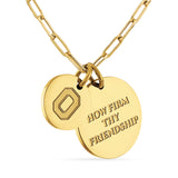 OHIO STATE PAPERCLIP CHAIN CHARM NECKLACE