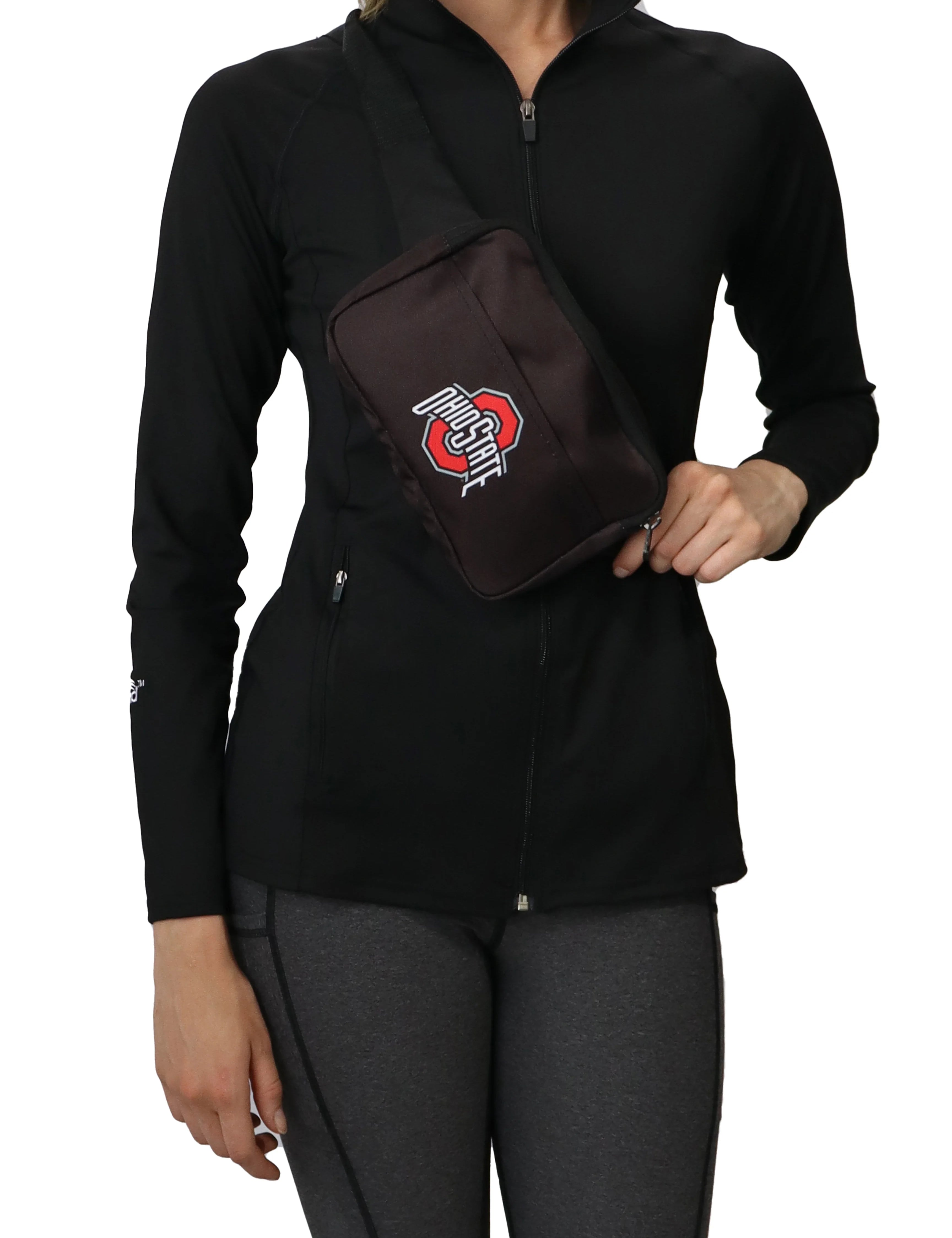 black ohio state university fanny pack