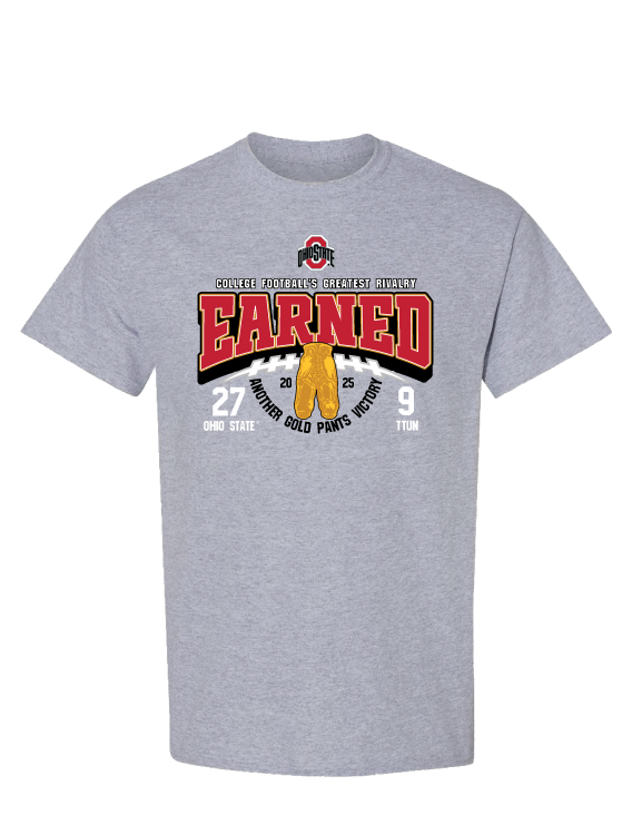 Ohio State Buckeyes Earned Shirt, Gold Pants