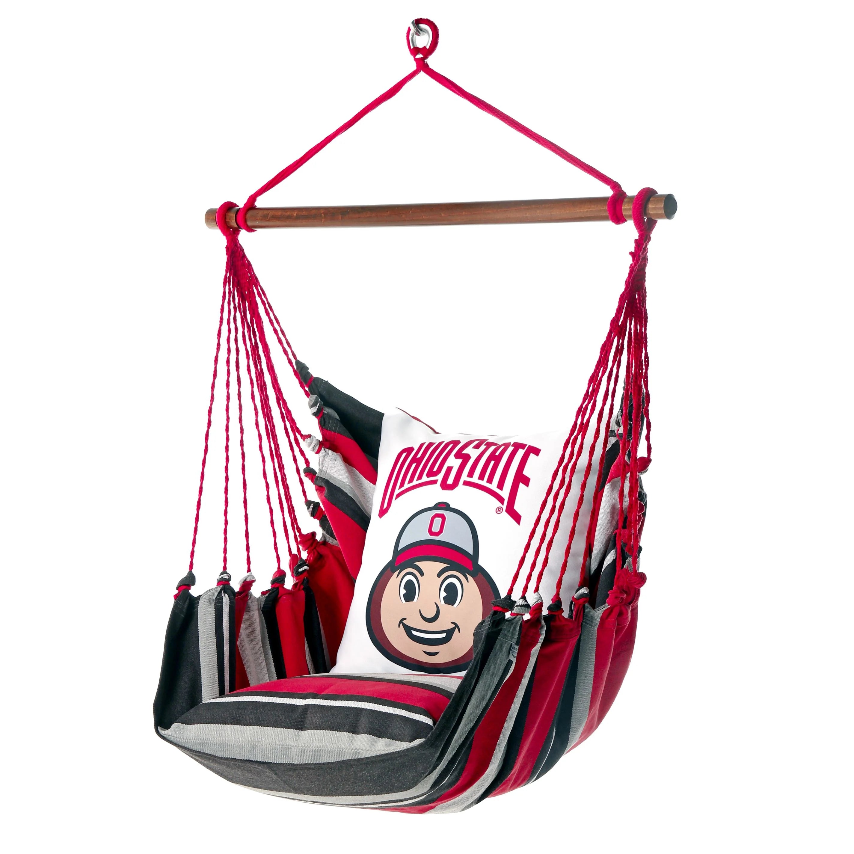 OHIO STATE BUCKEYES BRUTUS MASCOT HANGING CHAIR SWING