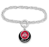 OHIO STATE BUCKEYES BRACELET- STACKED DISK