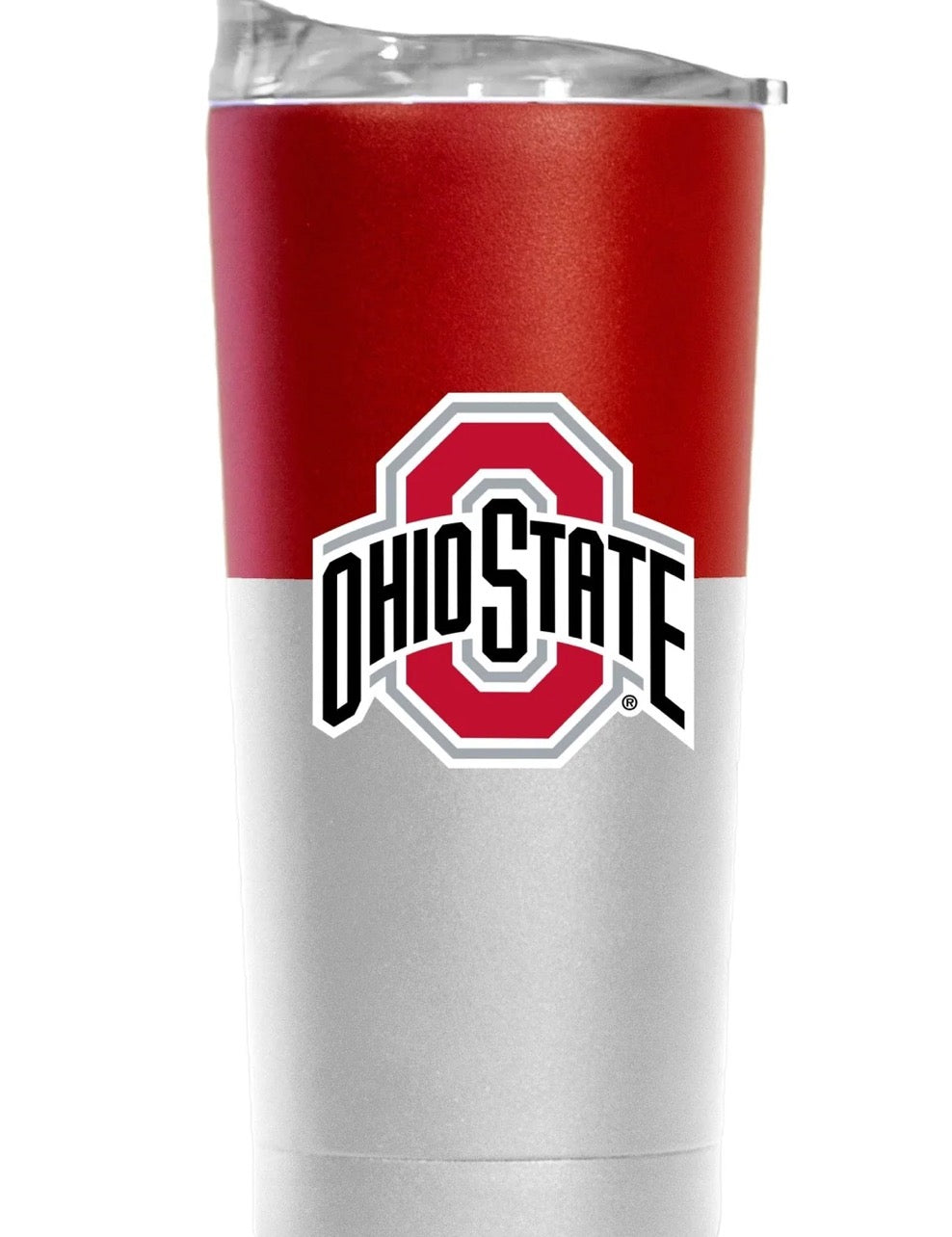 Ohio State 20oz Colorblock White Powder Coat Tumbler