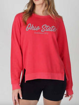 OSU FRENCH TERRY CREW WITH SIDE SLITS AND SCRIPT OHIO