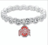 OHIO STATE UNIVERSITY GRACE BLING BRACELET – STRETCH FIT WITH DANGLE LOGO