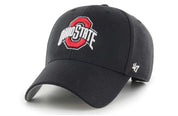 Black Ohio State cap with red and white logo on a white background
