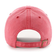 Pink baseball cap on a white background