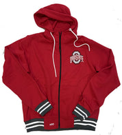 Red hoodie with Ohio State logo on a white background