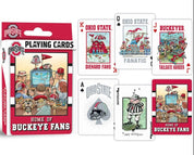 all the cards of OHIO STATE BUCKEYES FAN DECK PLAYING CARDS