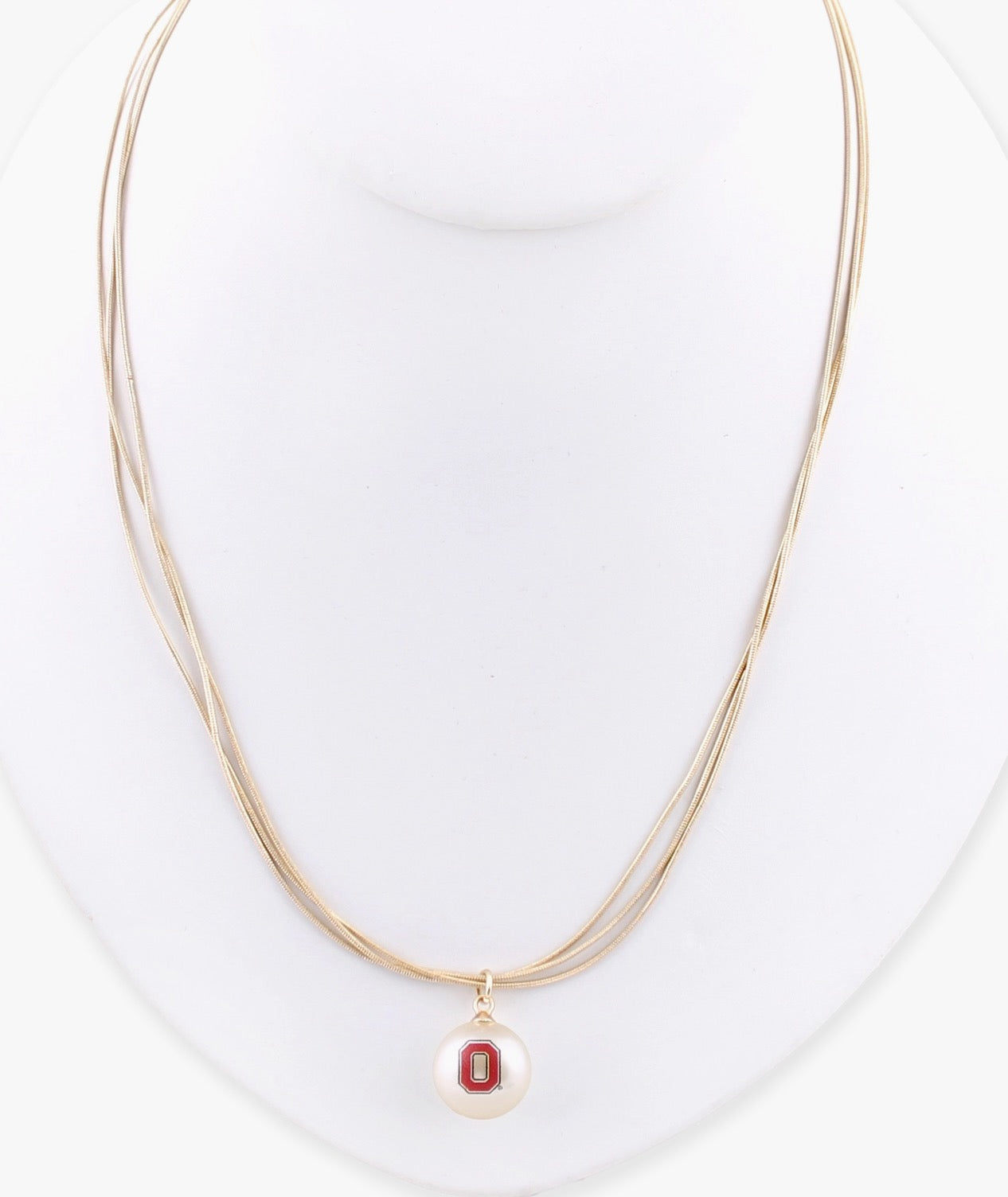 block O long gold necklace