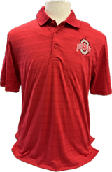 OHIO STATE BUCKEYES POLO- CHAMPION BRAND RED PERFORMANCE SHIRT