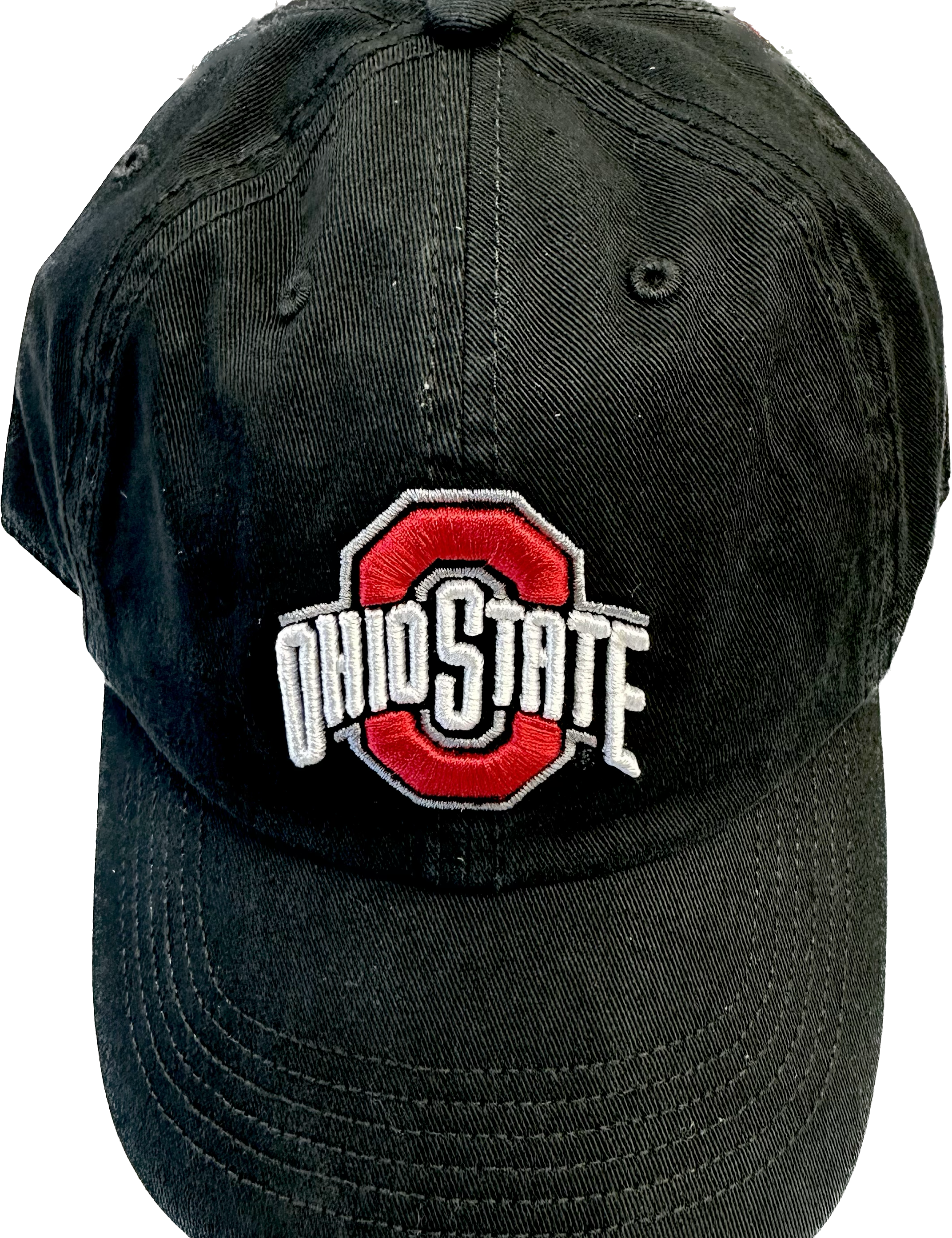 front of Ohio State Buckeye Fitted Block O Franchise Hat by '47 - Black