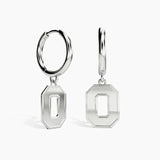 OHIO STATE BUCKEYES BLOCK O STAINLESS STEEL HOOP EARRINGS