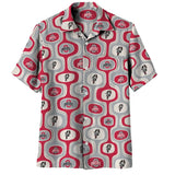 OHIO STATE BUCKEYES MEN'S CABANA SHORT SLEEVE SHIRT
