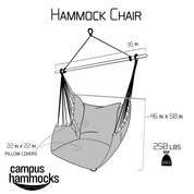 diagram OHIO STATE BUCKEYES LOGO HANGING CHAIR SWING