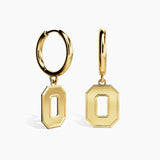OHIO STATE BLOCK O HUGGIE HOOP EARRINGS – GOLD FINISH