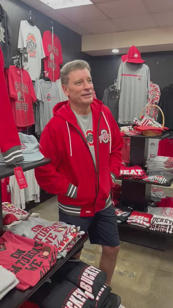 in store red ohio state jacket