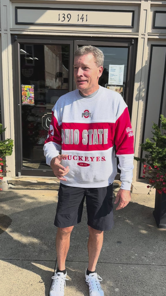 steve in buckeye gear, sweatshirt