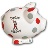 OHIO STATE BUCKEYES POLKA DOT PIGGY BANK