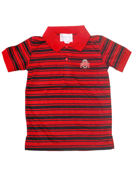 INFANT + TODDLER OHIO STATE STRIPE GOLF SHIRT