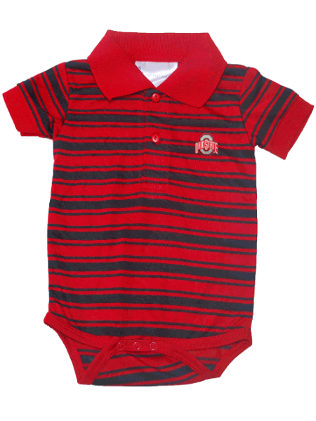 OHIO STATE INFANT STRIPE FOLD CREEPER