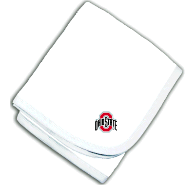 OHIO STATE BABY BLANKET - WHITE