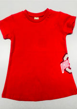 GIRLS T-SHIRT DRESS WITH OHIO STATE UNIVERSITY
