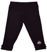 INFANT + TODDLER OHIO STATE BUCKEYES BLACK RUFFLE LEGGING, PANT