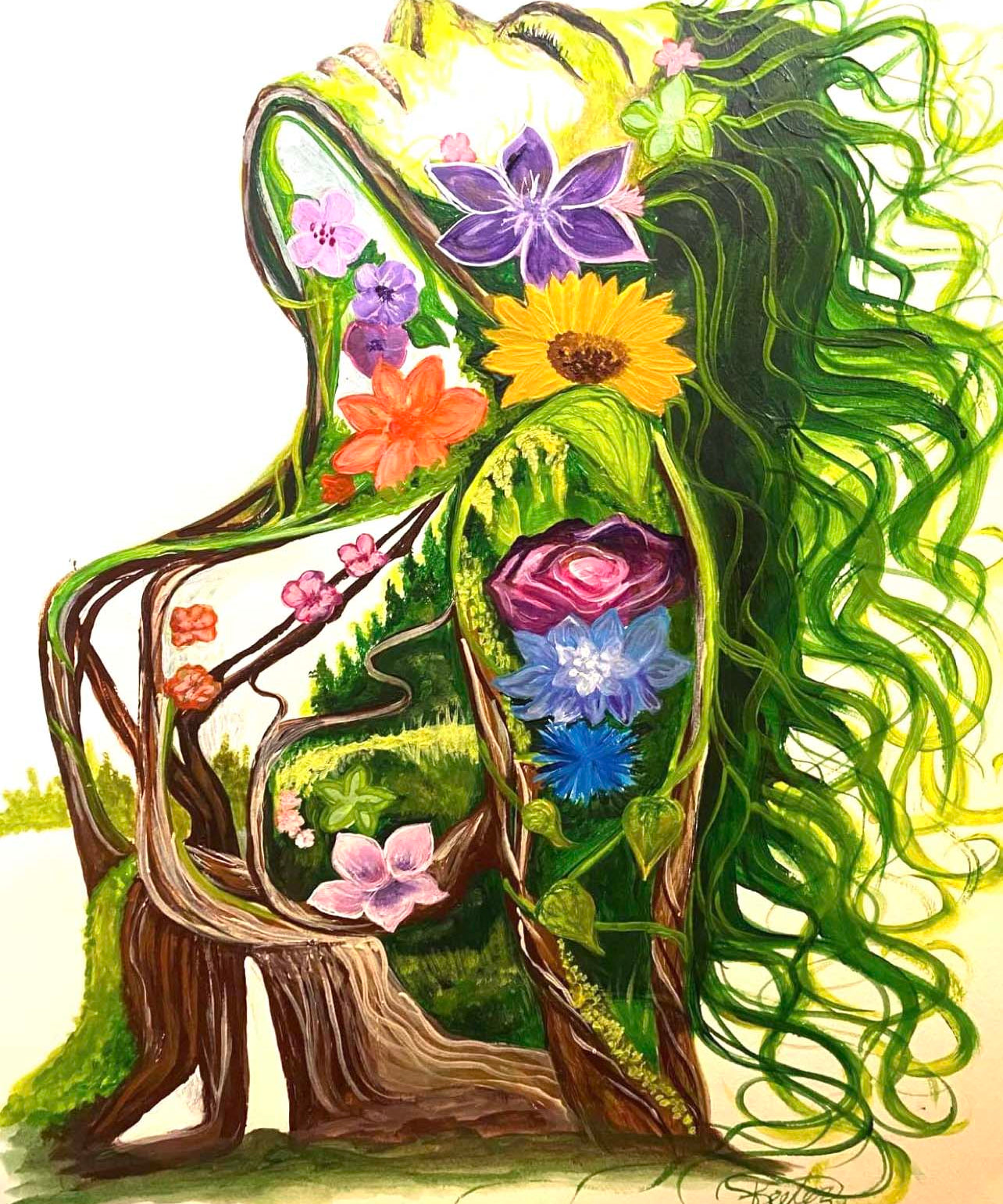 ACRYLIC PRINT, EARTH WOMAN