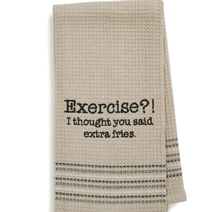 exercise dishtowel