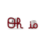Wear these classic Ohio State Buckeyes earrings to show off your team and school pride. "Oh" earring measures 11.9mm wide by 8.3mm tall; "io" measures 6.0mm wide by 7.5mm tall.